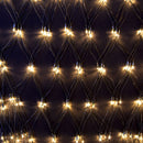 Rete con 400 Led luce bianco caldo altezza fissa cm 400x150