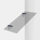 Reggipiano per Mensole di Legno/Vetro Imballo 1 Set Verniciato Alluminio e Zama Emuca