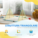 Sbarra Ginnastica Artistica per Bambini 3+ Anni 154x106,2x88,5-128,5A cm con Altezze Regolabili in 5 Posizioni in Acciaio Verde      