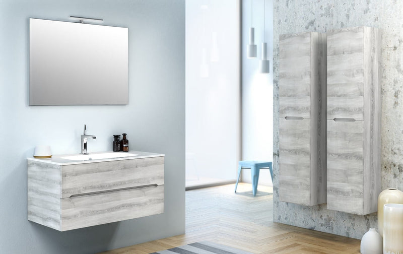 Mobile Bagno Sospeso 91cm TFT Swing Grigio Bianco