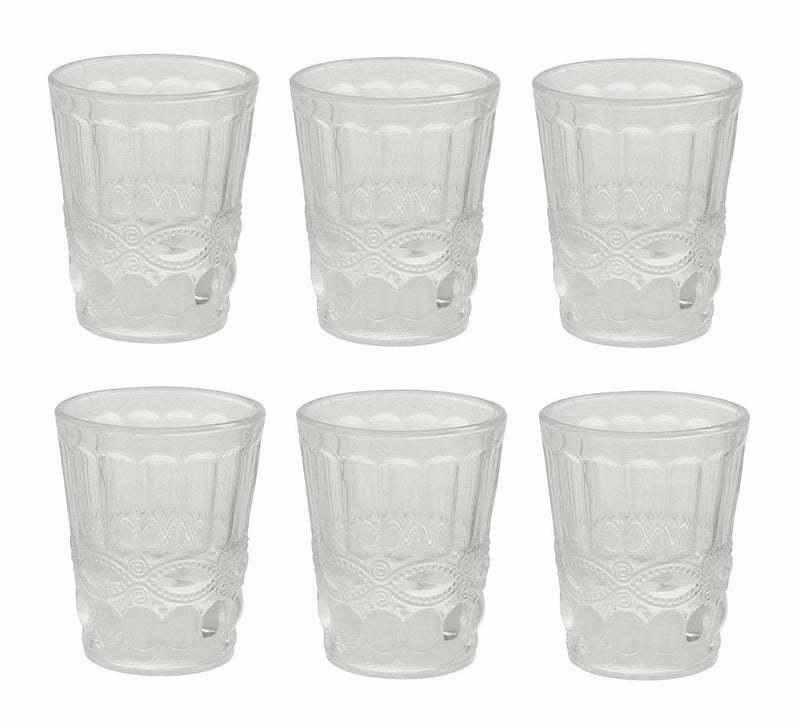 Set 6 Bicchieri Acqua Ø8x10 cm in Vetro Villa d'Este Home Tivoli Nobilis Trasparenti