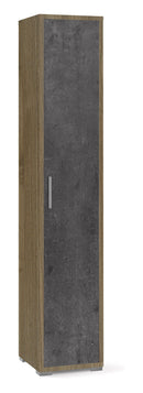 Armadio 1 Anta 39x199x41 cm Noce Stelvio/Ossido Nero