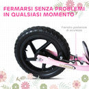 Monopattino per Bambini 5-12 Anni 120x52x80-88 cm Supporta fino a 50 kg Telaio in Acciaio Rosa  
