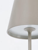 Lampada  da Tavolo Ø12x38 cm in Metallo Etna Tortora