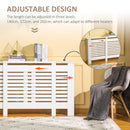 Copritermosifone Allungabile 140-202x19x82,5 cm in MDF Bianco