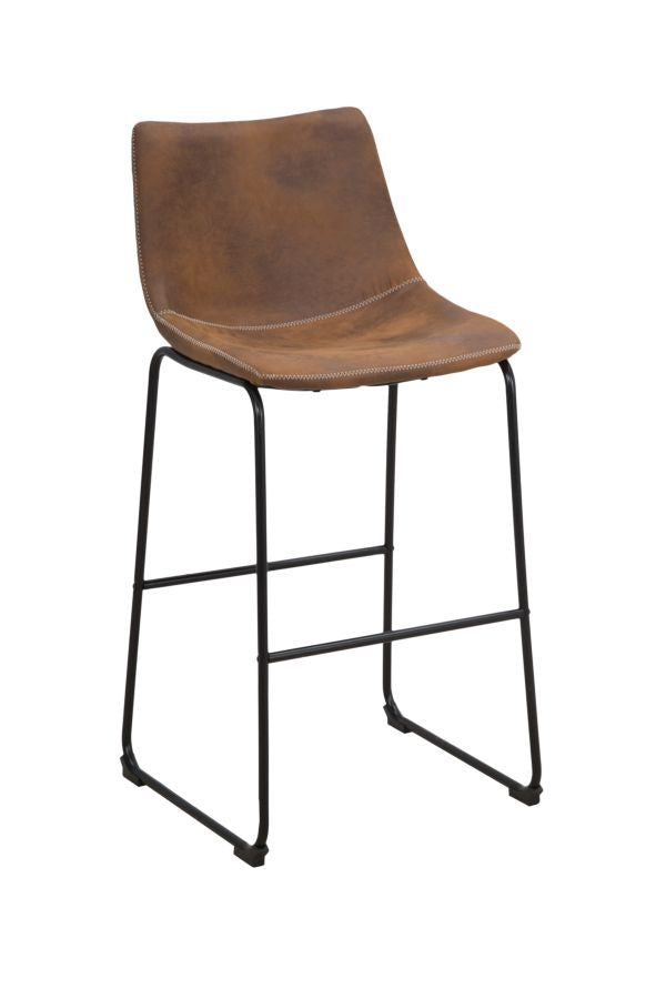 sconto Sgabello Metropolitan Touch 45x54x99 cm in Ferro e PU Marrone e Nero