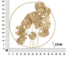 Pannello da Muro Round Leaf 59x3,9x62,75 cm in Ferro Oro