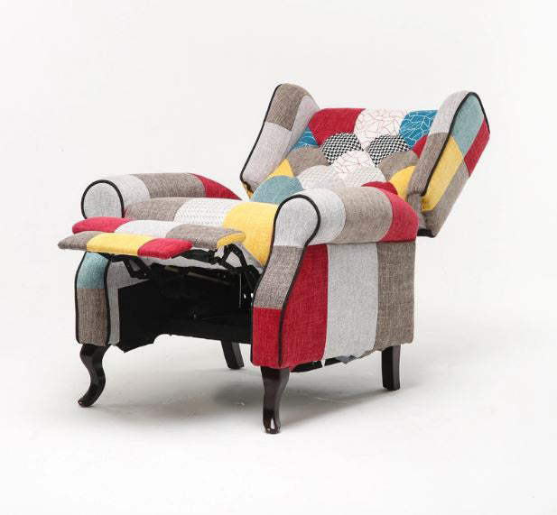 Poltrona Relax Reclinabile in Tessuto Patchwork