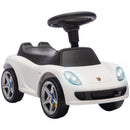 Auto Cavalcabile a Spinta per Bambini 18-36 Mesi Licenza Porsche 63x28,5x38 cm con Clacson Fari Suoni in PP Bianco      