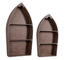 Set 2 Mensole in MDF Marroni