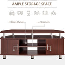 Mobile TV Classico in Legno con 2 ripiani Marrone 120x39.5x52 cm 