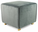 Pouf Poggiapiedi Sgabello Quadrato 47x47x42 cm in Velluto Soriani Grigio