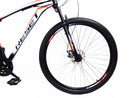 Bicicletta Mountain Bike per Ragazzi 27" MTB Derek 21V in Acciaio Nero e Verde Fluo   