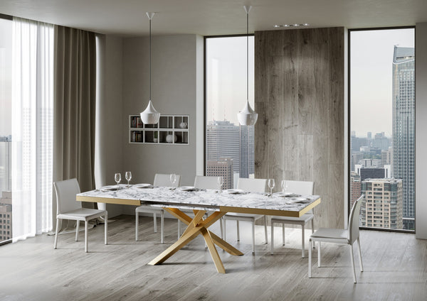 Tavolo Allungabile 160-264x90x80 cm Volantis Evolution Marmo sconto