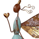 Fatina metallo con cuore oro cm 37,5x16,5xh77