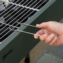 Barbecue a Carbone Carbonella 77x30x70 cm in Acciaio Verde Scuro