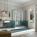 Box Doccia Angolare 2 Ante Scorrevoli In Cristallo Trasparente 6mm H185 Fosterberg Kolding Duo Varie Misure