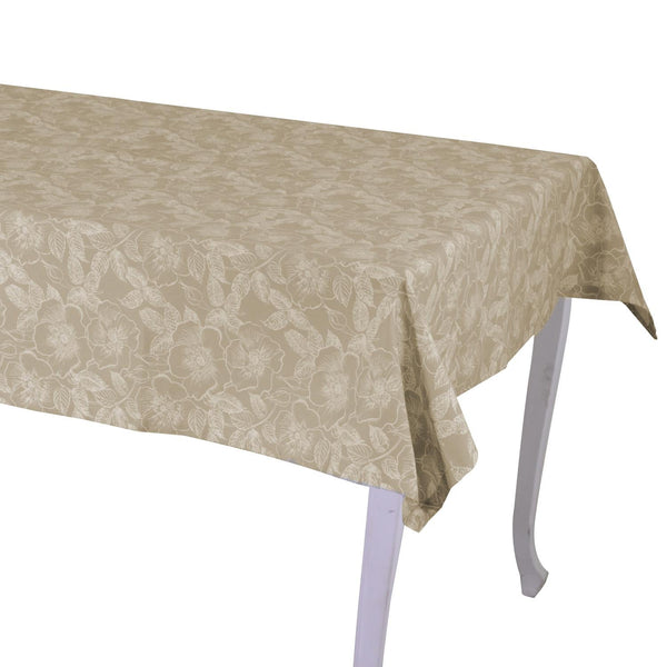 Tovaglia Rettangolare 140x240 cm in Cotone 180 GSM Tessuto Wild Rose Beige sconto