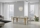 Tavolo Allungabile 180-284x90x80 cm Flame Evolution Bianco Frassino