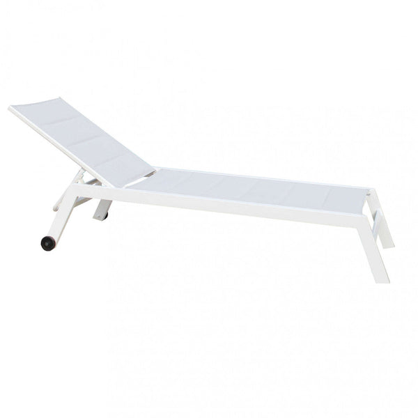 prezzo Lettino Prendisole da Giardino Formentera Impilabile 198x61x34/95 h cm in Alluminio Bianco