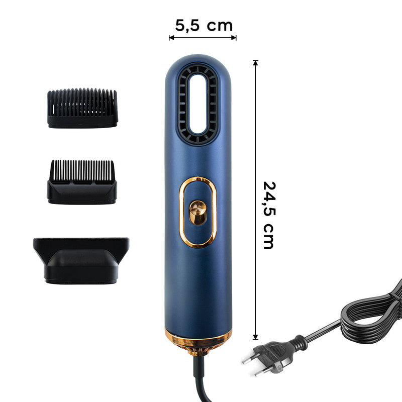 Asciugacapelli Phon Compatto 2000W con Ioni Negativi Blu