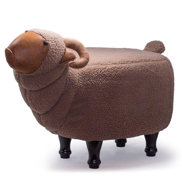 Sgabello Pouf Poggiapiedi per Bambini 68x35x37-50 cm Montone Marrone Divina Home acquista
