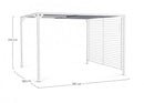 Pergola da Giardino 3x3,6xh2,1m Noah Bianca