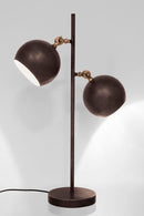 Lampada da Tavolo 37,5x20x78 cm 2 Luci in Acciaio