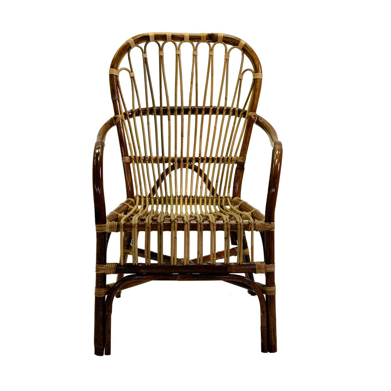 Poltrona da Giardino in Rattan 64x73H45/98cm Naturale