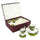 Set Tazze The 9 Pezzi con Teiera e Lattiera in Porcellana Decoro in Bambù Multicolor