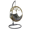 Dondolo Pensile da Giardino 101x101xh200 cm con Cuscini Morris Grigio