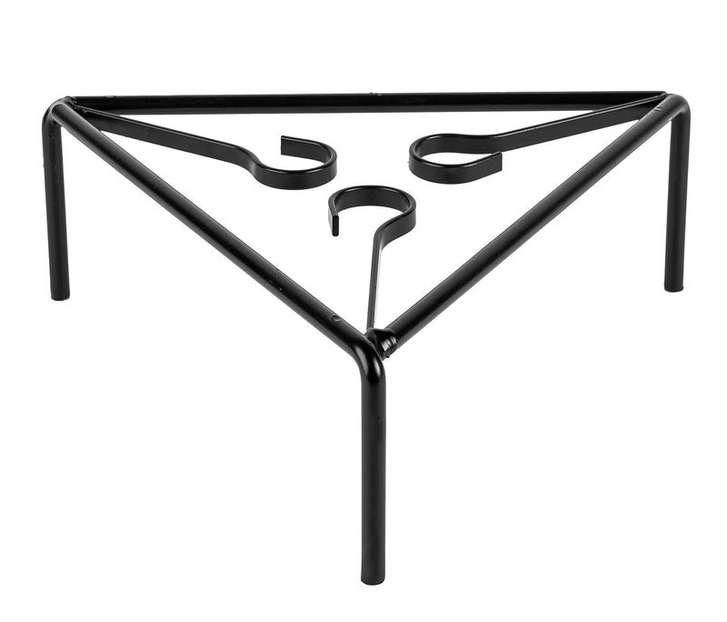 Treppiede Triangolare per Stufa in Ferro 19x19x11 cm Grigio Martellato