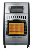 Stufa a Gas Gpl Ventilata da Interno 4,2kW Bombola 15 Kg Qlima GH1062 RF Acciaio e Nero