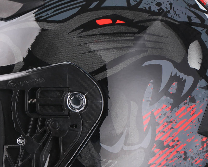 Casco Integrale per Scooter Visiera Lunga CGM Panther 307S Rosso Varie Misure