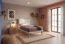 Letto 1 Piazza e Mezza con Rete Rivestita Similpelle Bianco Tessis Testata Soft Varie Misure