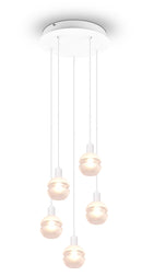 Lampada a Sospensione da Interno Attacco E14 in Metallo Bianco Opaco