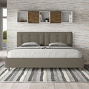 Letto Matrimoniale Imbottito in Similpelle Annalisa Large Cappuccino Varie Misure