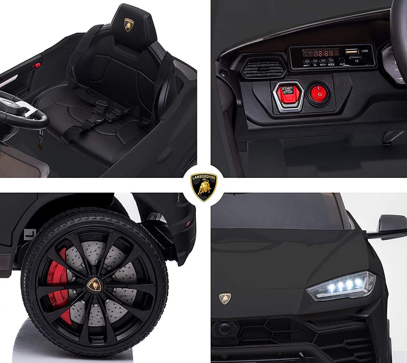 Macchina Elettrica per Bambini 12V con Licenza Lamborghini Urus Nera