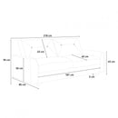 Divano Letto Clic Clac 218x40x90 cm in Tessuto Grigio chiaro