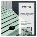 Copri Bidoni Spazzatura da Giardino 131x85x125 cm con Coperchio in Legno di Abete Verde Chiaro
