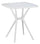 Tavolo Quadrato da Giardino 70x70 cm in Polistirene Bianco
