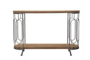 Console New Mexico 120x40x80 cm in Ferro e MDF Marrone e Grigio