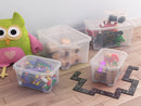 Set 5 Contenitori Rettangolari 38x26x19 cm in Plastica Keter T Box XS Trasparente