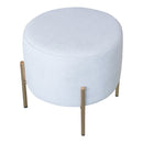 Pouf Poggiapiedi Ø40 cm in Tessuto Kate Grigio