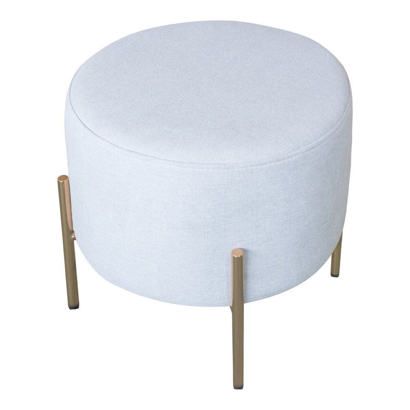 Pouf Poggiapiedi Ø40 cm in Tessuto Kate Grigio