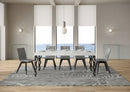 Tavolo Allungabile 130-390x90x77 cm Karamay Premium Bianco Frassino Telaio Antracite 