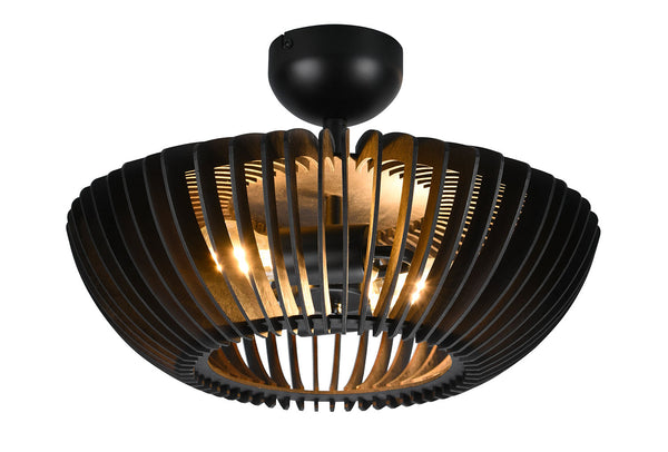 Plafoniera da Interno Attacco E27 in Metallo Nero Opaco acquista