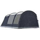 Tenda Campeggio a Tunnel per 2-4 Persone 540x320x210 cm con 2 Stanze Impermeabile 3000mm Blu Navy      