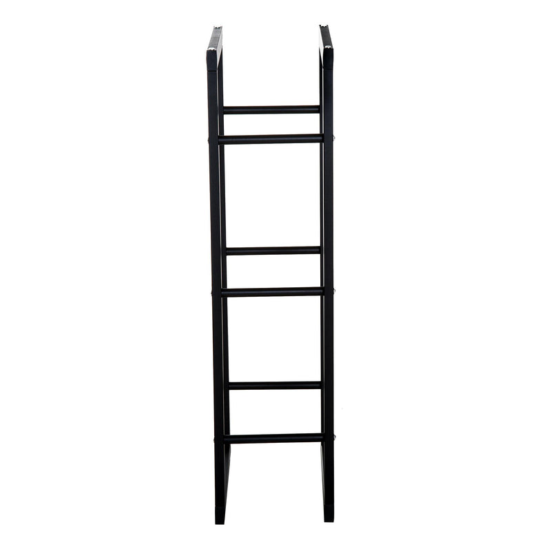 Portalegna Legnaia in Ferro 60x25x100 cm da Interno Max 100Kg  Nero