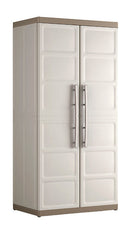 Armadio da Esterno 4 Ripiani 89x54x182H cm in Plastica Keter Excellence XL Alto Beige/Tortora